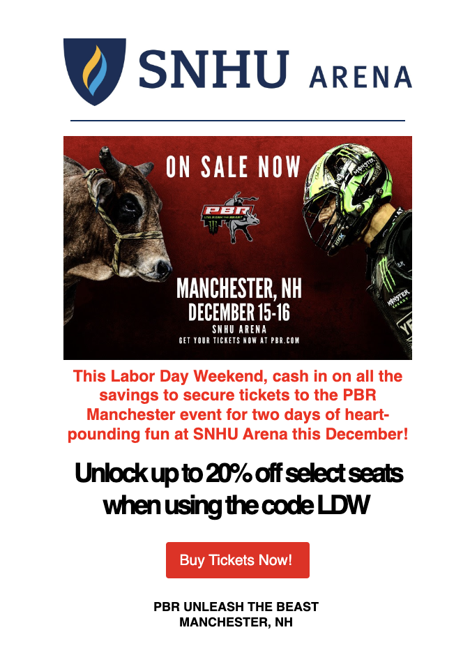 Labor Day Marketing Email