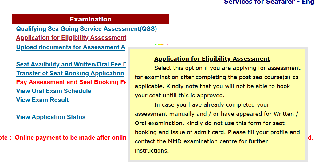 MEO Class 1 Assessment
