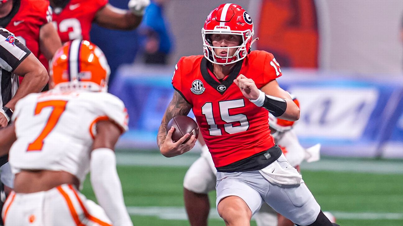 Georgia bulldogs football vs clemson tigers football match player stats​