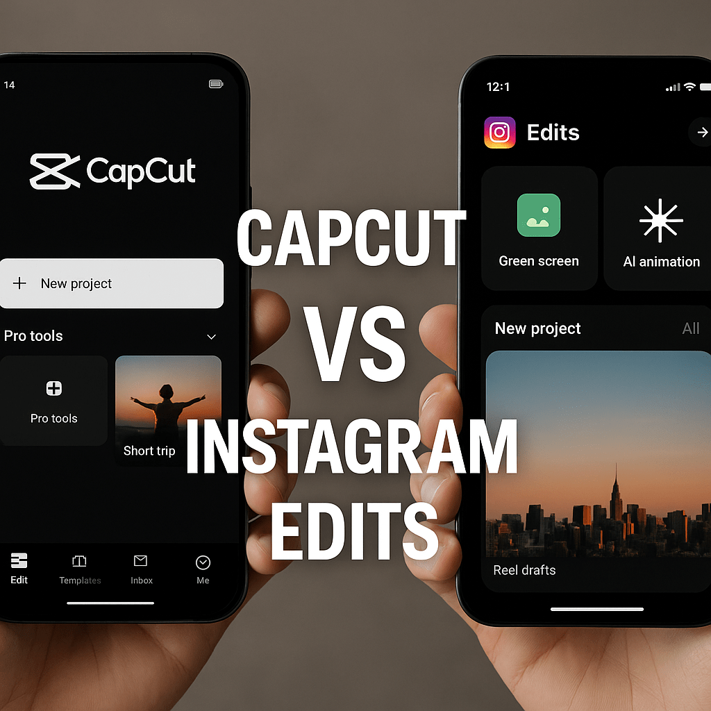 Capcut and Instagram edits comparison