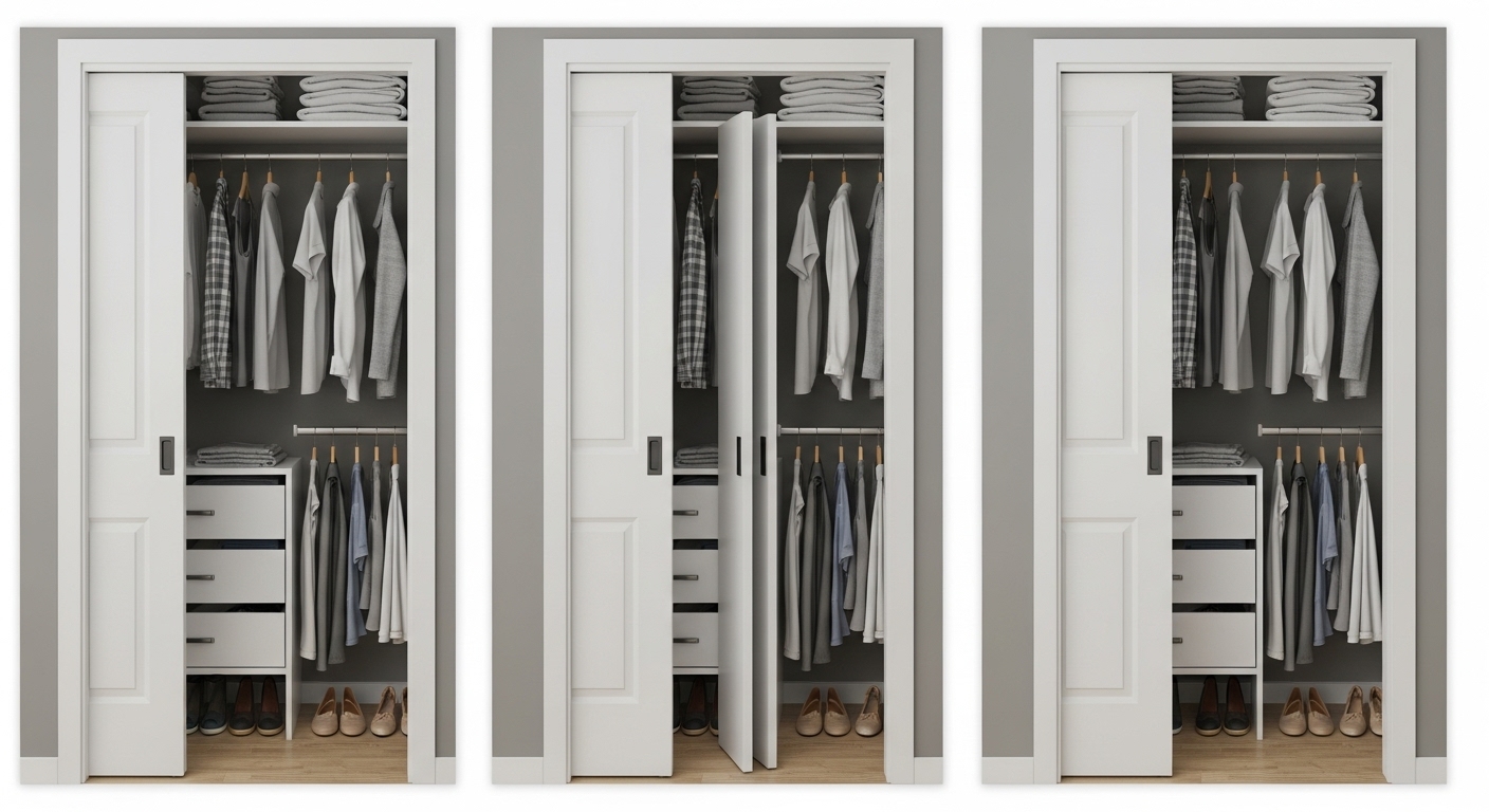 3 Tight Spaces with Bypass Doors