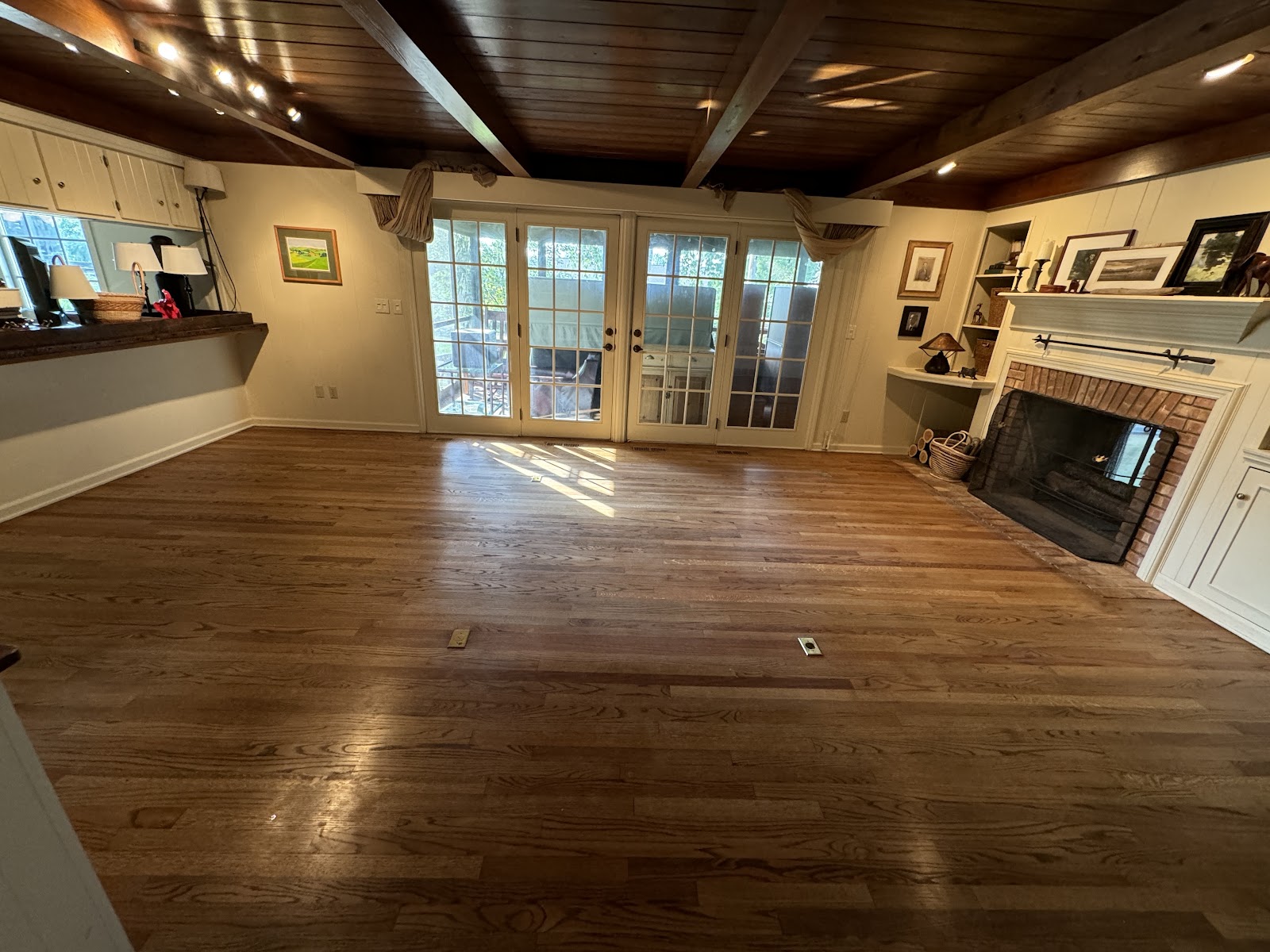 Red oak floors before being reoiled