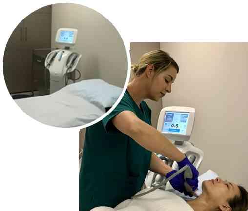 Northern Beaches Cosmetic laser treatment machine in use.