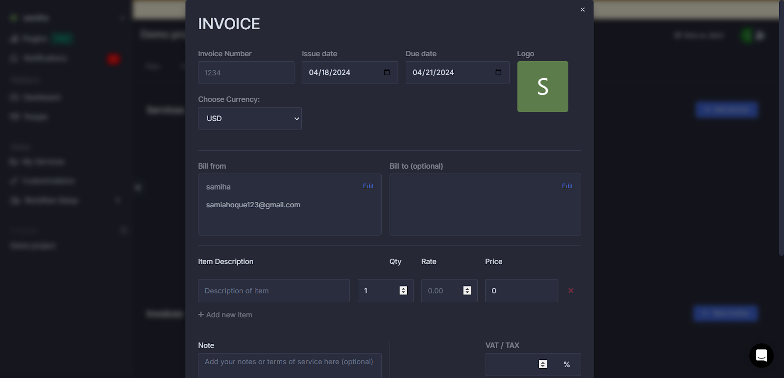 UseQueue invoice