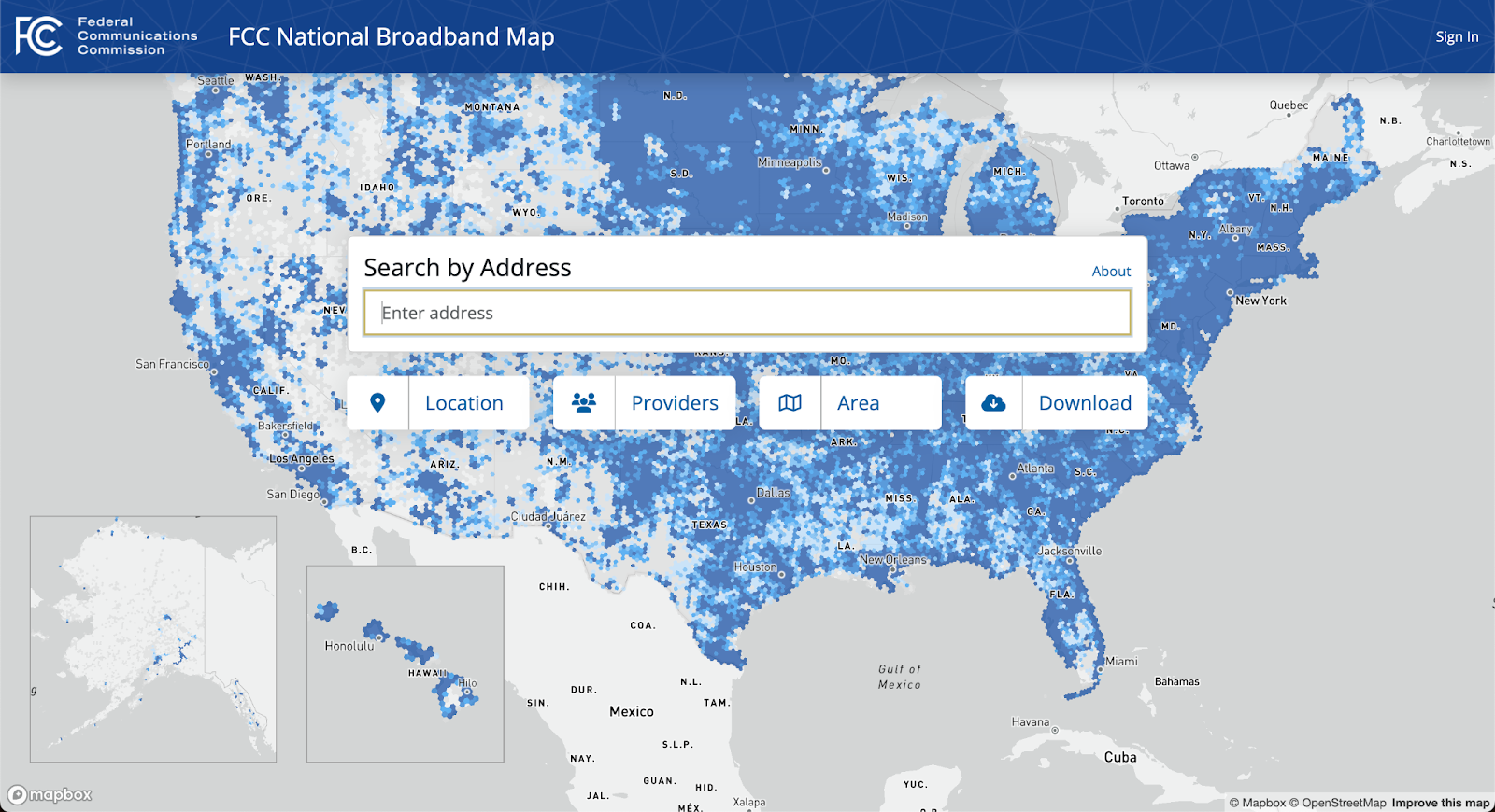 national broadband map