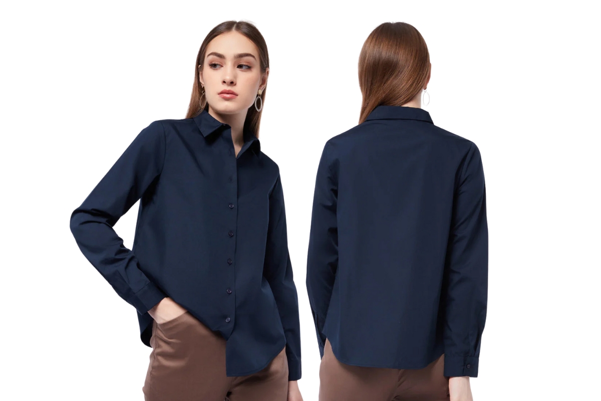 Executive Basic Long Sleeve Shirt Navy.