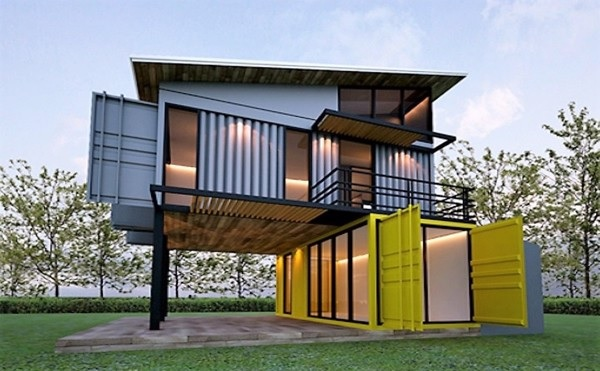 xây nhà container 2 tầng