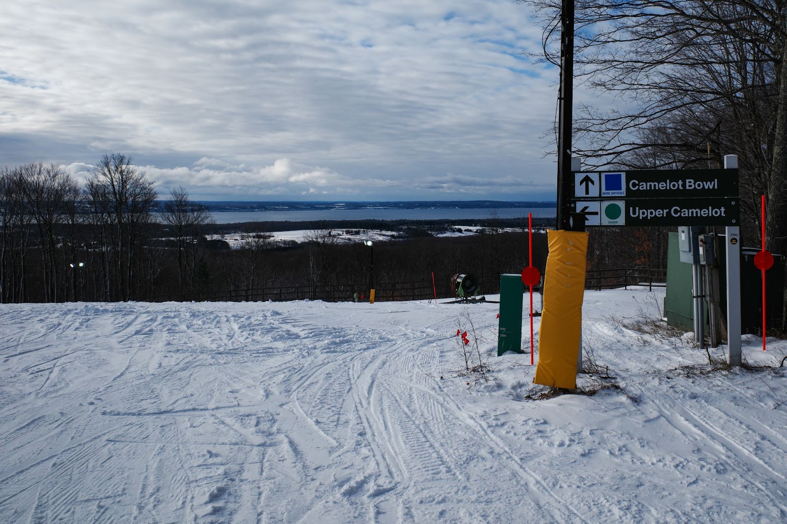 Snowy scene at ski resort