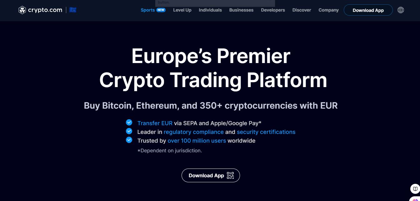  Crypto.com homepage