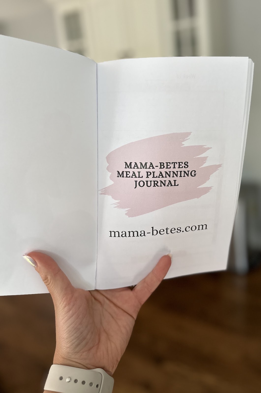 Image of cover page of the Mama-Betes Meal Planning Journal