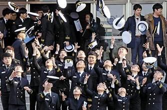 A group of people in uniform throwing hats

AI-generated content may be incorrect.