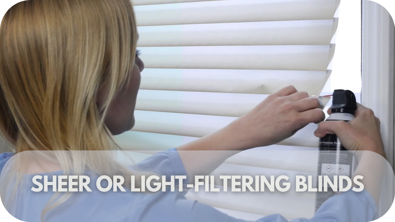 Sheer blinds cleaning