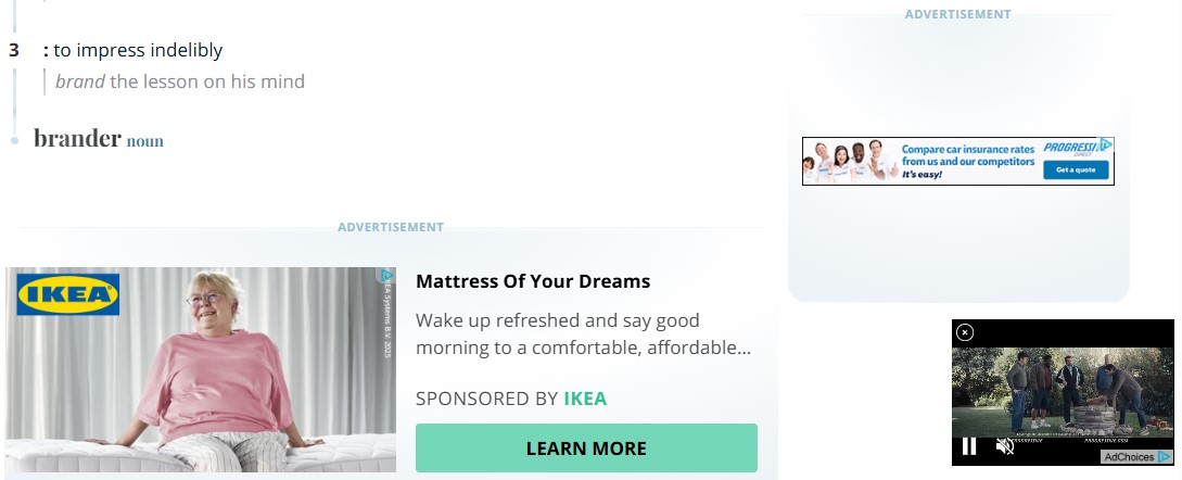 Display advertising example