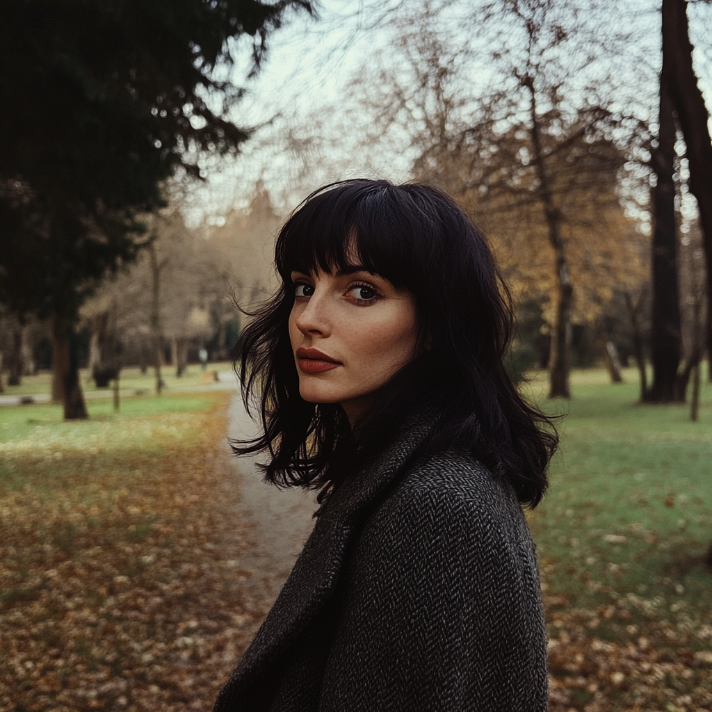 A woman walking through a park | Source: Midjourney