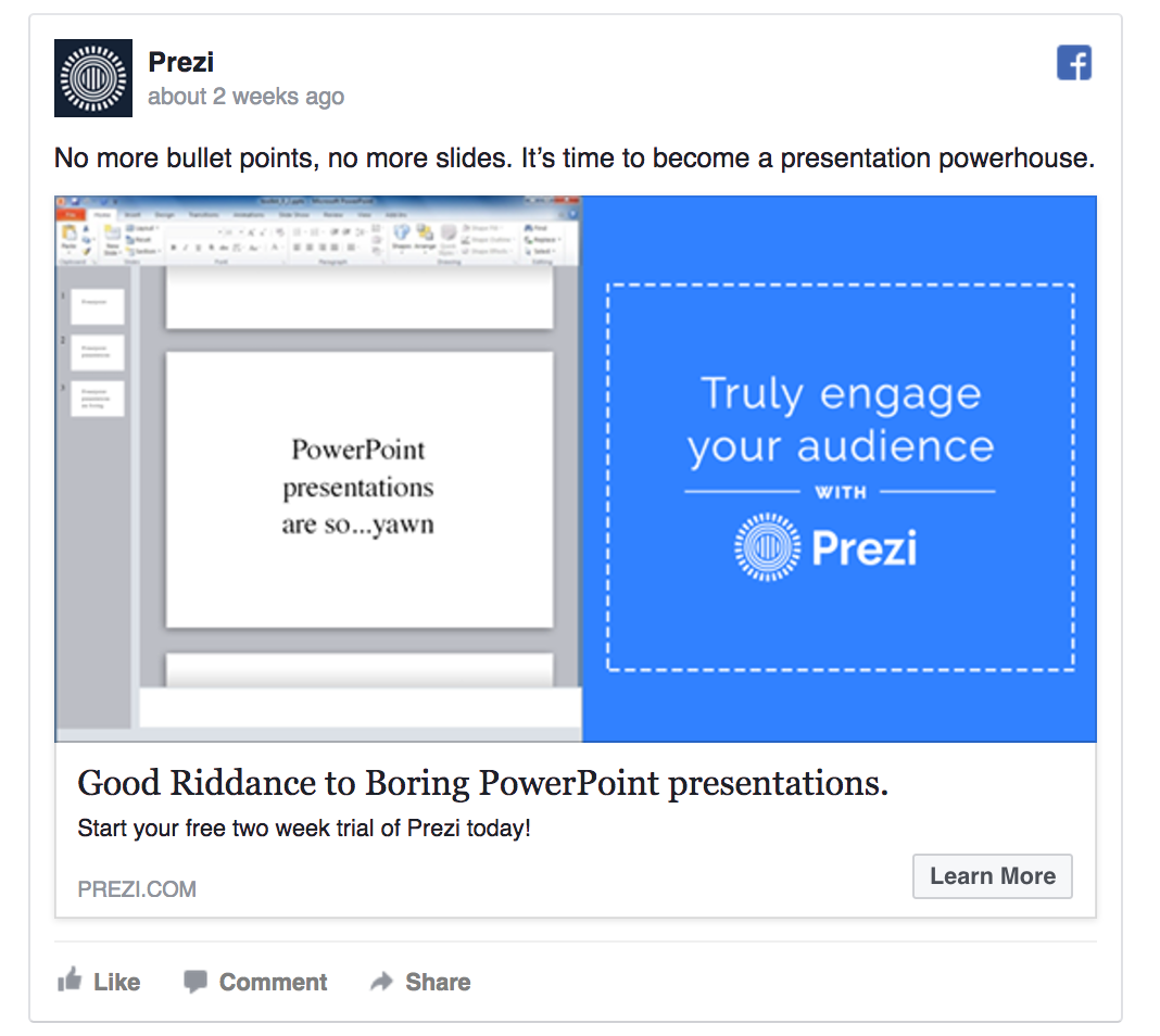 Prezi offers a free trial period.