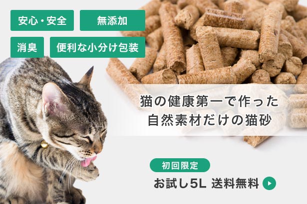 初回限定・猫砂5L送料無料