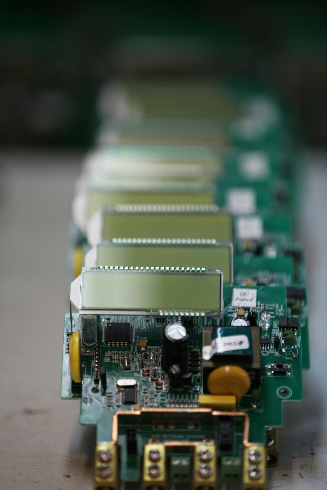 Close-up of electronic components containing palladium.
