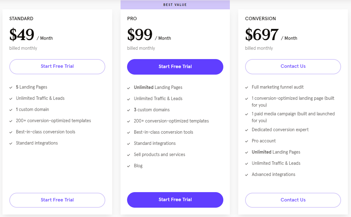 LeadPages pricing