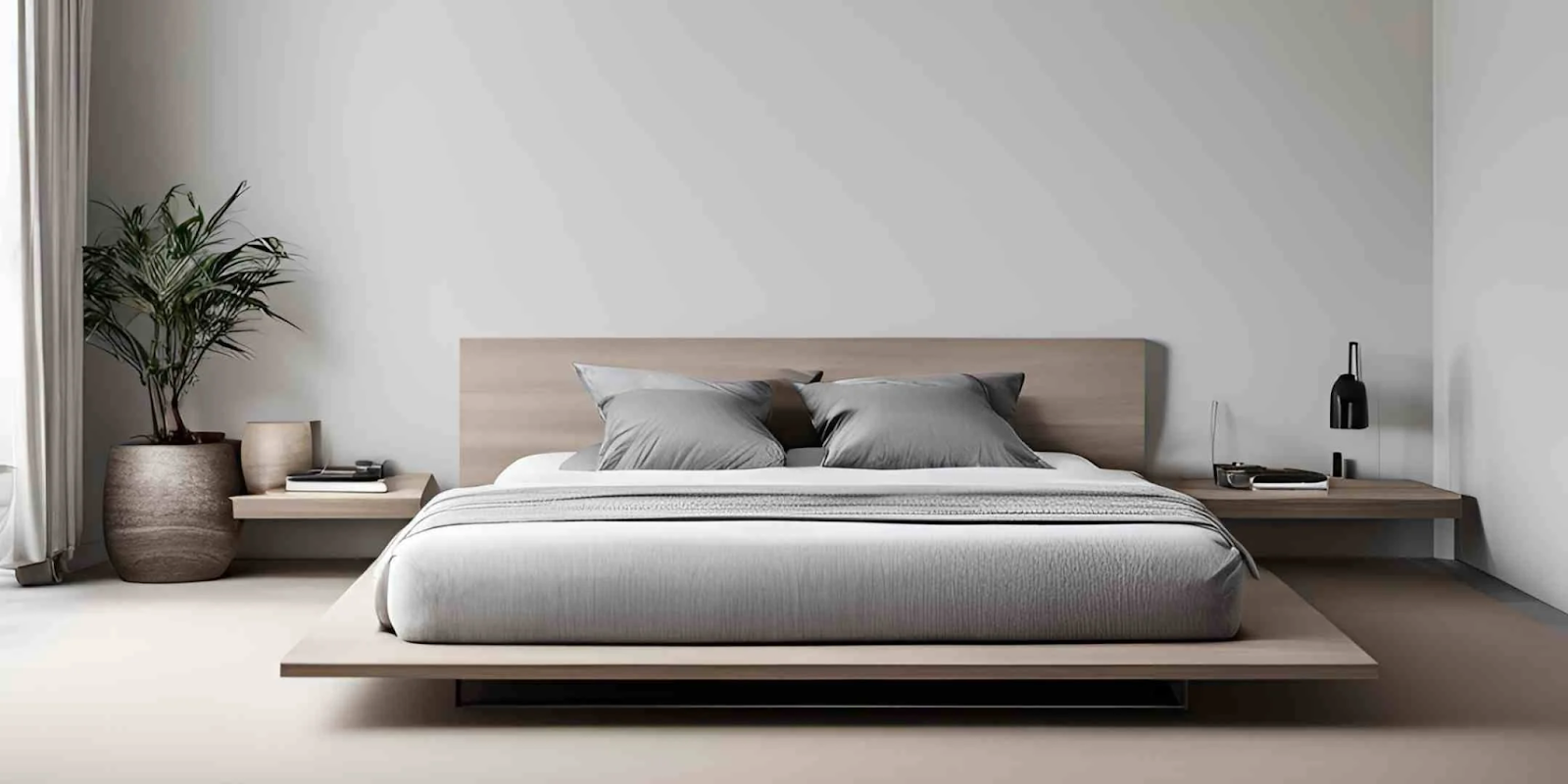 minimalist interior design- simplistic bed frame