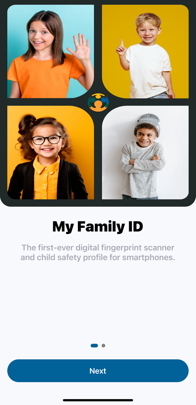 (Fingerprint Scan on iPhone Step 1: Create a My Family ID Profile)