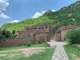 Bhangarh Fort, an ancient and haunted fort in Rajasthan, a popular historical site.