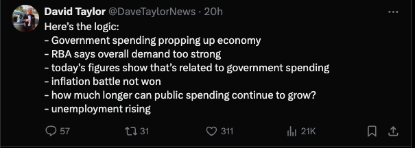 Tweet from David taylor