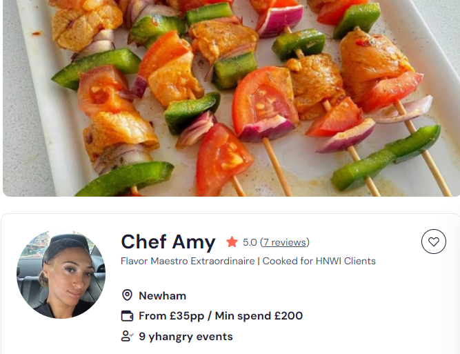 Chef Amy’s Meal prep in london