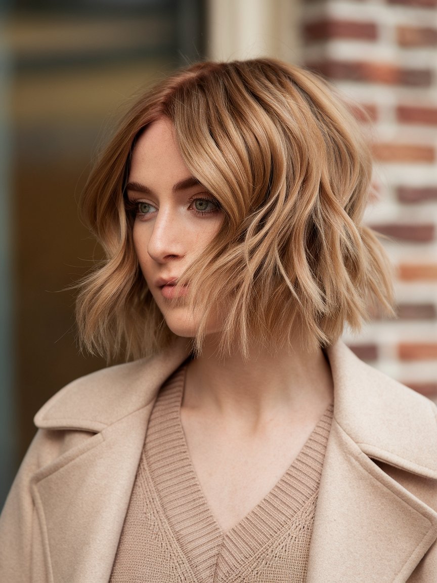 54. Softly Layered Wavy Bob