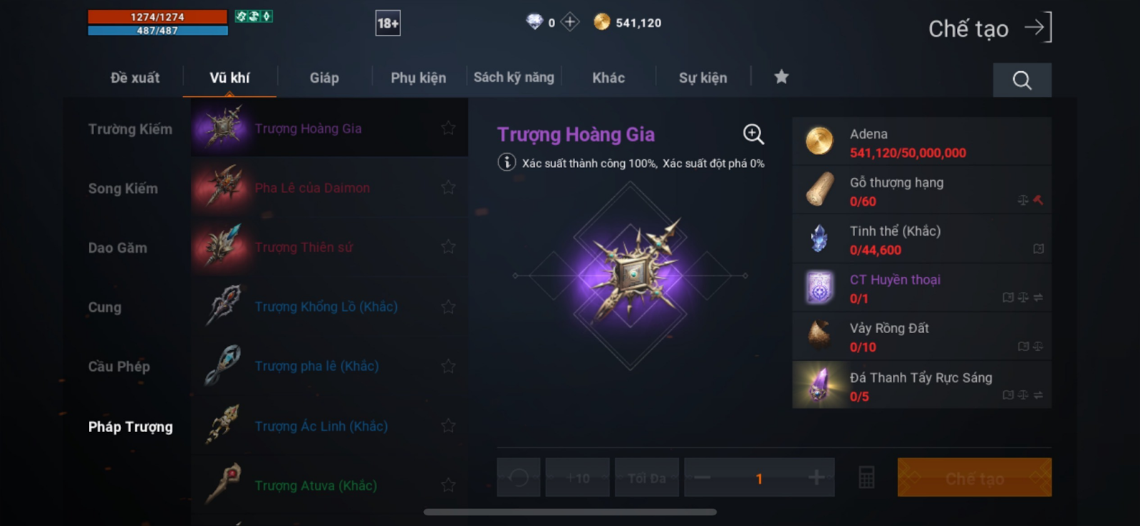 Các Loại Vũ Khí Và Trang Bị Tốt Nhất Trong Lineage2M
