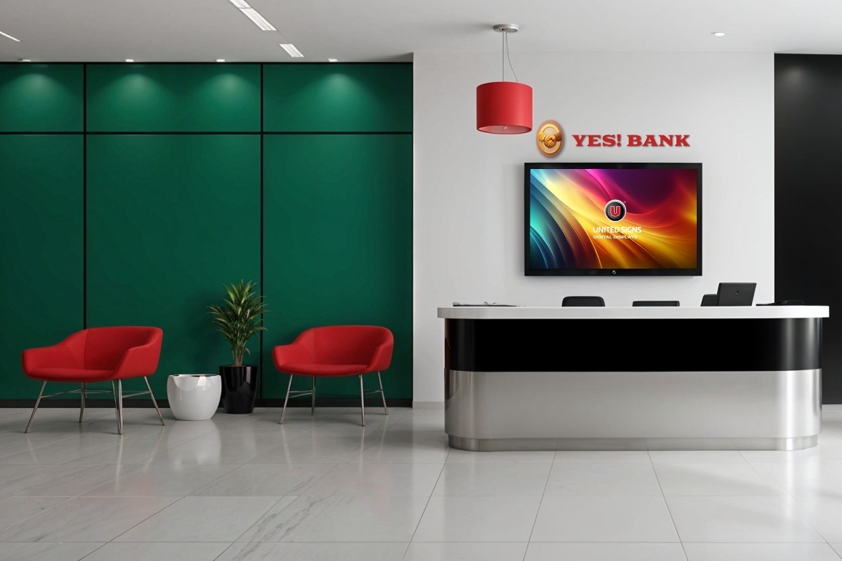 digital signs in retail banking