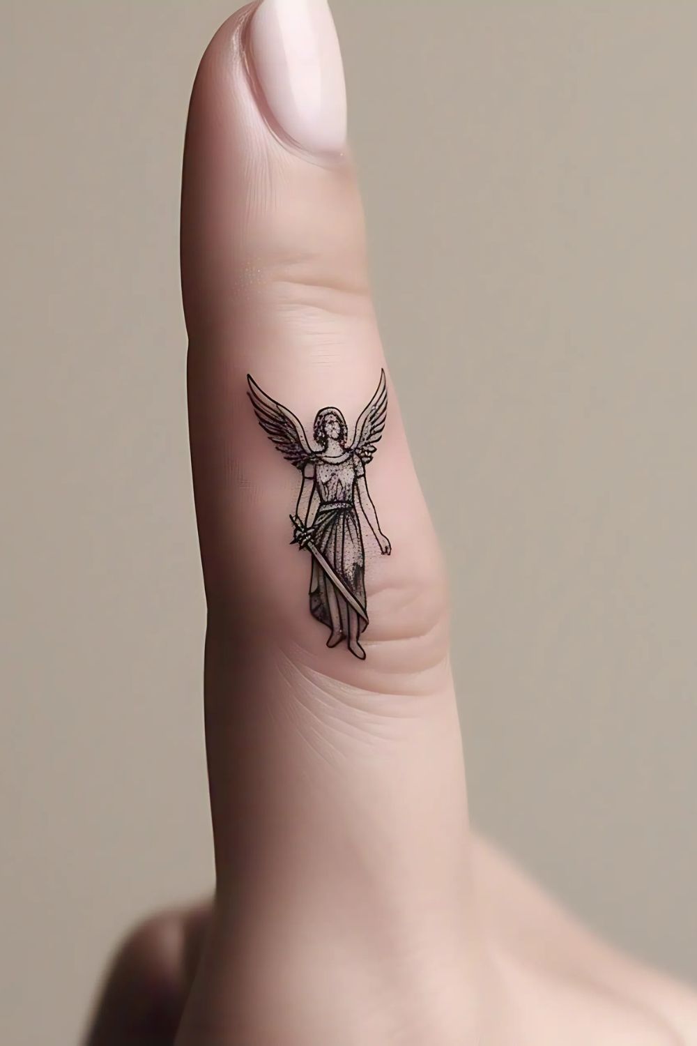 Saint Michael Tattoo on the Finger