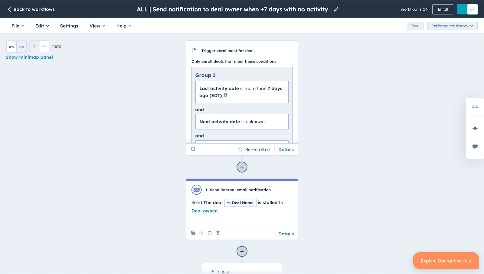 Notifications to deal owner workflow