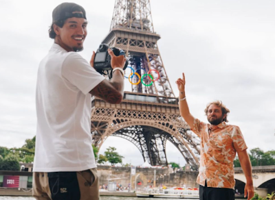 Gabriel Medina e Jerome Brouillet se encontram em Paris (Foto: Reprodução jeromebrouillet.com/)