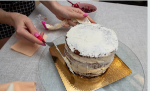 Carving and Shaping the Cake