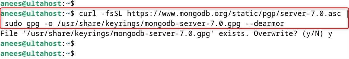 importing mongodb gpg key