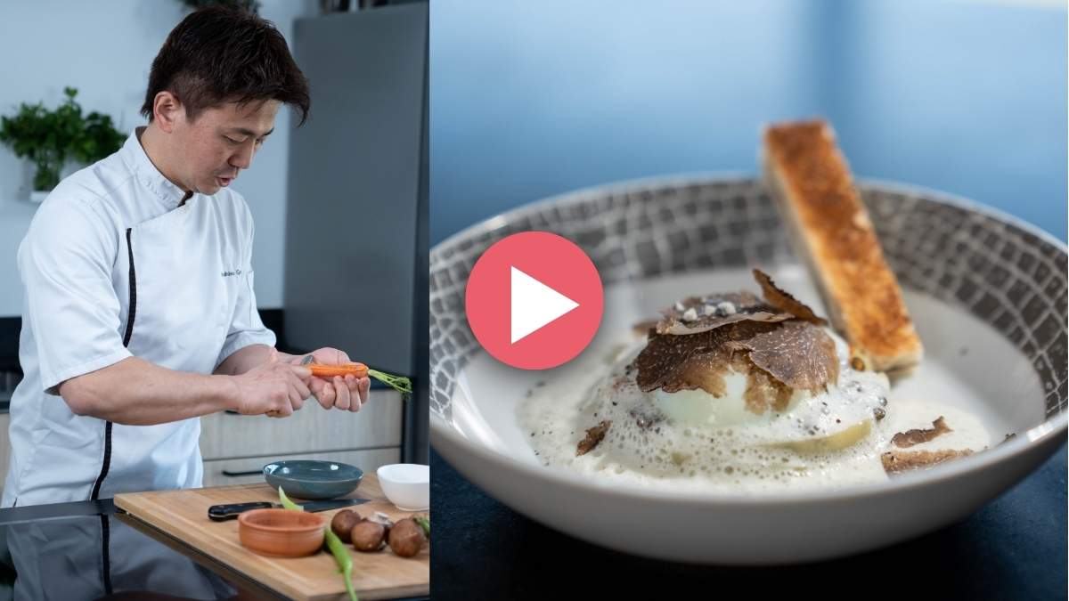 L'oeuf parfait à la truffe, un plat végétarien pour Noël