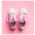 MENS PINK AND WHITE CANVAS SOLE SNEAKERS