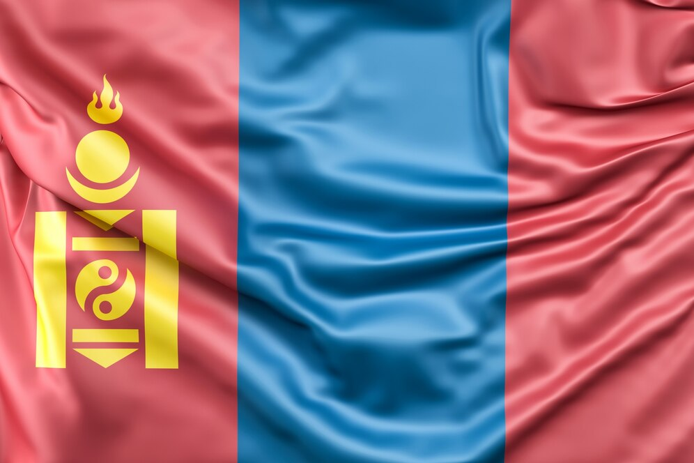 Illustration of Mongolia flag.