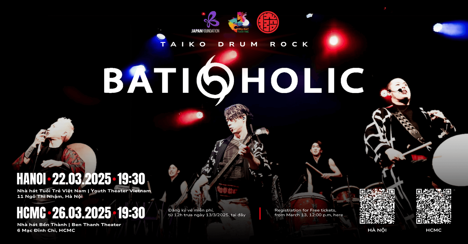 Poster Live concert của nhóm nhạc rock Bati Holic tại Việt Nam vào năm 2025. Ảnh: Japan Foundation Vietnam 