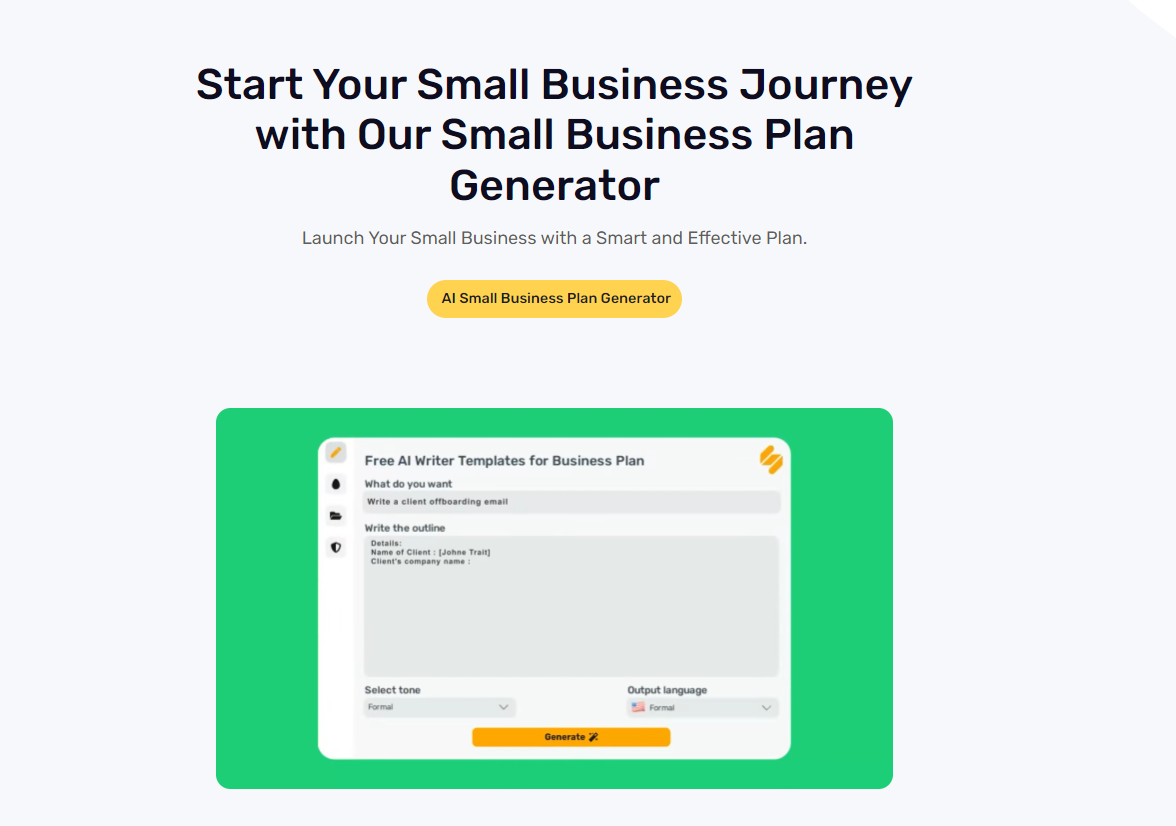 AI business plan generators