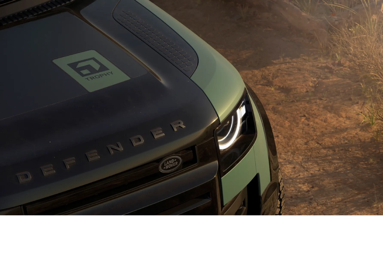 The Defender 110 Trophy Edition blends classic design with modern tech, delivering a unique driving experience across the toughest terrains.