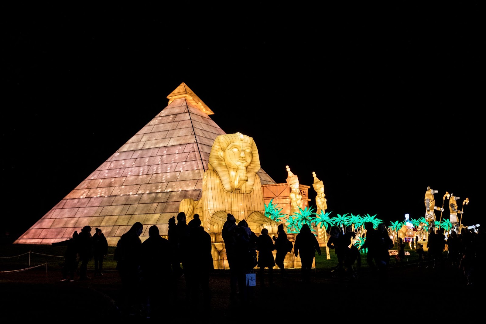 Longleat Festival of Light, with the Santa Train ride and magical winter wonderland in Wiltshire, showcasing festive illuminations.