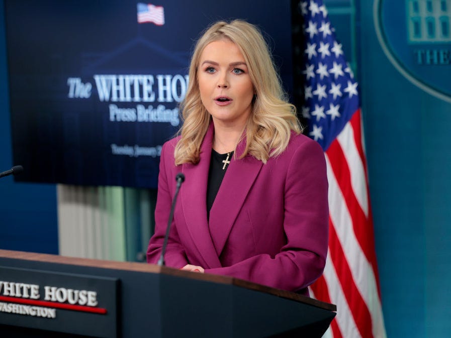 White House press secretary Karoline Leavitt called her age-gap marriage an 'atypical love story.' Here's what to know about her life and career.