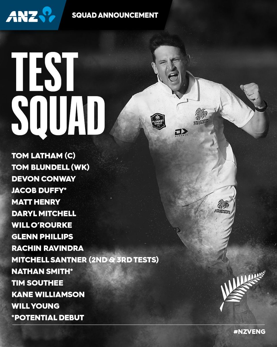 New Zealand Unveils Squad for Test Series