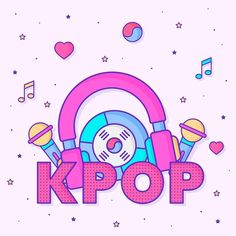 This may contain the word kpop logo