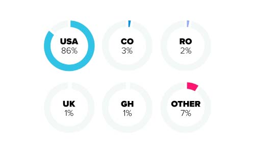 fling.com dating site stats and infographics country distribution