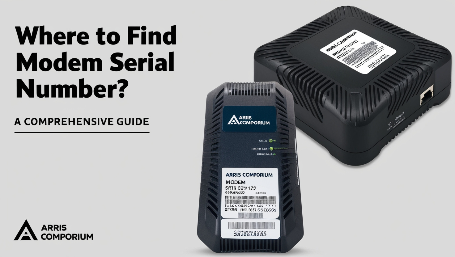 where to find modem serial number arris comporium