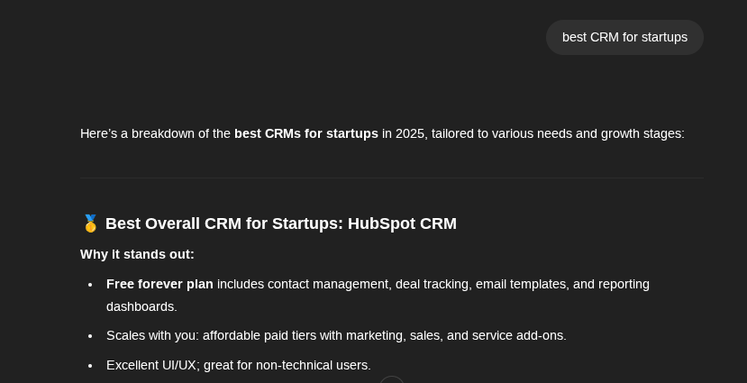 best CRM for startups 