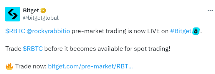 Bitget Lists Rabbitcoin