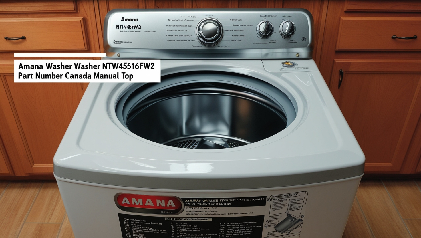 Amana Washer NTW4516FW2 Parts Number Canada Manual Top